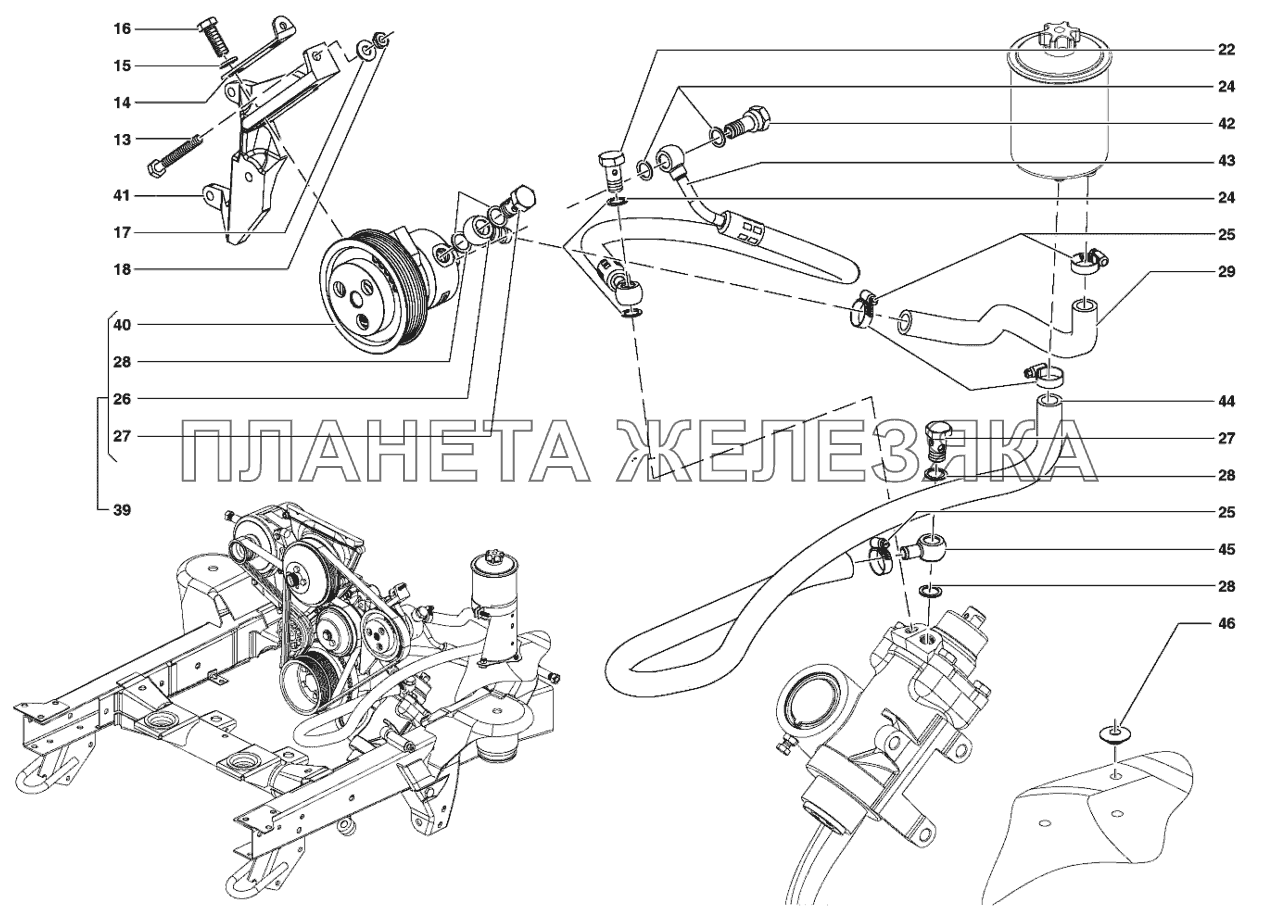 Насос усилителя рулевого управления УАЗ-31519